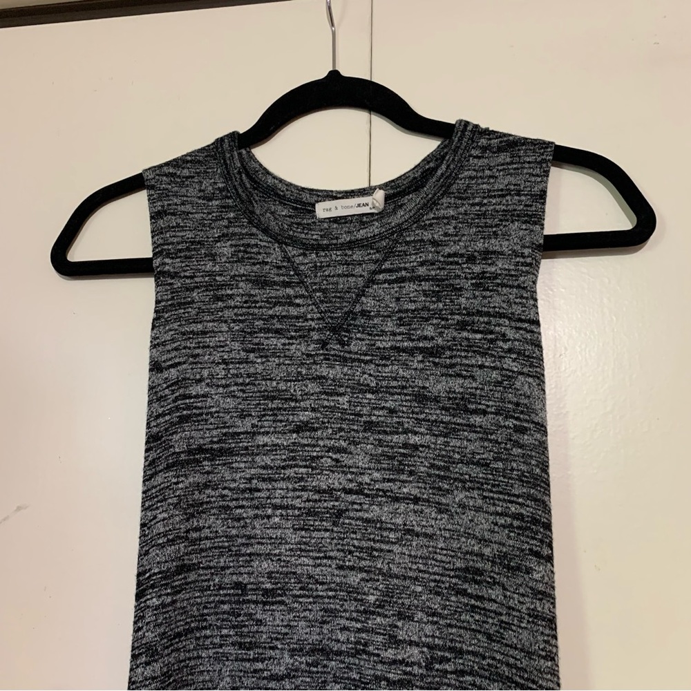 - Rag And Bone Open Back Twist Heathered Gray/Bla… - image 2